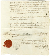 N° 25 / CASERNE DE SEVE (S N° 9694b) Sur Document Signé Du Concierge Nick Et Beau Cachet De Cire Daté Du 22 Vendémiaire  - 1701-1800: Précurseurs XVIII