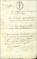 Cachet Orné CHEF DES OFFers DE SANTE DES PRISONS (S N° 9734) Sur Document Daté De Paris Le 22 Frimaire An 3 Signé '' Ruf - 1701-1800: Précurseurs XVIII