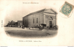 NÂ°2830 Z -cpa Neug Sur Beuvron -Ã©glise Et Place- - Neung Sur Beuvron