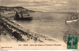 NÂ°2728 Z -cpa Nice -baie Des Anges Et Croiseur D'Escadre- - Autres & Non Classés