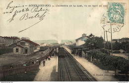 NÂ°2543 Z -cpa Rosny Sous Bois -l'intÃ©rieur De La Gare- - Gares - Avec Trains
