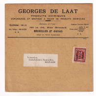 Belgique Albert Ier 1924 Georges De Laat Produit Chimique Verreries Gobeleteries Nouvelles Manage Chimie Chemistry - 1922-1927 Houyoux