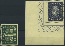 LIECHTENSTEIN 183/4 O, 1939, 2 Und 3 Fr. Wappen, 2 Prachtwerte, Mi. 110.- - Autres & Non Classés