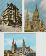 BAYEUX. (. 14 )  3. C P M.  - CATHÉDRALE  &  VIEILLE MAISON    (. 24  / 6 / 24. ) - Bayeux