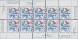 BUNDESREPUBLIK 2112KB **, 2000, 110 Pf. EXPO 2000 Im Postfrischen Kleinbogen, Pracht, Mi. 65.- - Unused Stamps