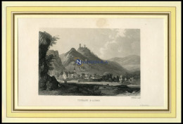 THURANT Und ALKEN, Gesamtansicht, Stahlstich Von Winkles Um 1840 - Prints & Engravings