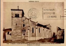 DIEMOZ   ( ISERE )   L ' EGLISE CONSTRUITE EN 1533 PAR LOUISE D ' ARCES, VEUVE DE NOBLE ROBIN D ' ONCIEU - Diémoz