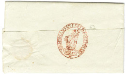 Cachet Orné Rouge COMMISSARIAT CENTRAL DES POSTES (S N° 8587) Au Verso D'une Lettre De Paris Signée Lavalette. - TB / SU - Frankobriefe