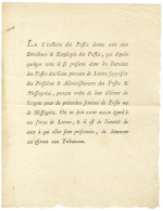 Document Imprimé Du Directoire Des Postes. - TB. - Lettres Civiles En Franchise