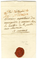 Adon Gle Des Postes Et / Messries Son Des Relais Rouge (S N° 8570) Sur Lettre Avec Texte Daté De Paris Le 8 Germinal An  - Lettres Civiles En Franchise