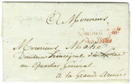 Adminston Genle / Des Postes Rouge (S N° 8584) Sur Lettre Avec Texte Daté Du 12 Juillet 1807 Adressée Au Directeur Princ - Civil Frank Covers