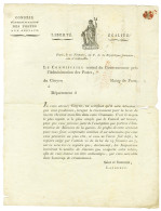 Lettre Avec Très Bon Texte Daté De Paris Le 21 Frimaire An 8, Concernant La Levée De 40000 Chevaux Pour La Poste. - TB. - Zonder Classificatie