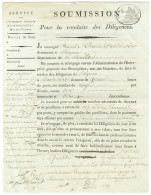 Document Imprimé Pour La Conduite Des Diligences, Signé François Thomas, Maître De Poste. - TB. - R. - Non Classés