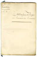 Important Document Sur L'état Des Frais De Régie Des Bureaux De Province. - TB. - R. - Unclassified