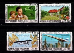 - TOGO - 1977 - YT N° PA 314 / 317 - Oblitérés - Charles Lindbergh - Série Complète - Togo (1960-...)