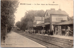 45 BRIARE - La Gare, Depart Des Permissionnaires  - Briare