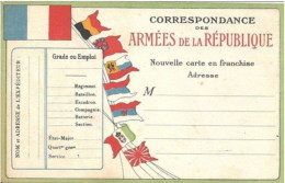 CP FM  8 Drapeaux  (Non Circulé) - Covers & Documents