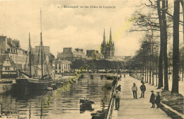 29.  QUIMPER Vu Des Allées De Locmaria . CPA Animée . - Quimper