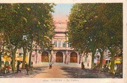 34.  BEZIERS . Le Théatre .  CPA Animée . - Beziers