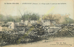 55.  AZNECOURT . Le Village Après Le Passage Des Barbares .  GUERRE 1914 - Autres & Non Classés