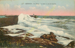 56.  QUIBERON .  PORT-MARIA . La Jetée Un Jour De Tempête . - Quiberon