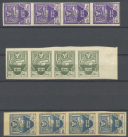 OBERSCHLESIEN 2,4xB,6yB *,** , Östliches Oberschlesien: 1921, 20, 40 Und 60 F. Insurgenten-Ausgabe, Je Im Viererstreifen - Other & Unclassified