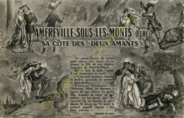 27.  AMFREVILLE SOUS LES MONTS . Sa Côte Des DEUX AMANTS .  ROMILLY Sur ANDELLE . Légende Des Deux Amants . - Autres & Non Classés