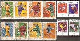 BHUTAN,BARBADOS Olympic Games(shooting,basketball,soccer)) Set 12 Stamps  MNH - Andere & Zonder Classificatie