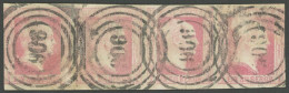 PREUSSEN 6a O, 1857, 1 Sgr. Rosa Im Waagerechten Viererstreifen, Nummernstempel 906 (Magdeburg), Feinst (2 Senkrechte Bü - Autres & Non Classés