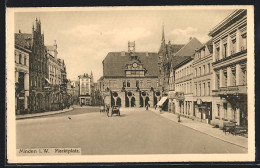 AK Minden I. W., Marktplatz Mit Geschäften  - Minden