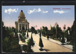 AK Chemnitz, Abendstimmung Am Krematorium  - Funérailles