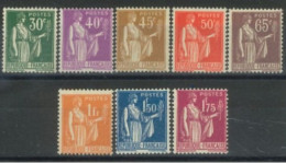 FRANCE - 1932/33, COMMON USE STAMPS SET OF 8, UMM(**). - Unused Stamps