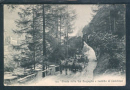 11756 Strada Nella Val Bregaglia E Castello Di Castelmur - Bella Animazione Con Diligenza - Autres & Non Classés