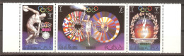 RAS Al KHAIMA Olympic Games-72  Strip Of 3 Stamps Overpr. MNH Cat-55.00 Eur - Andere & Zonder Classificatie