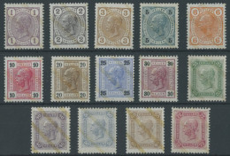 ÖSTERREICH 1867-1918 105-17 **, 1904, Franz Joseph Mit Lackstreifen, 3 Und 50 H. Falzrest Sonst Postfrischer Prachtsatz - Autres & Non Classés