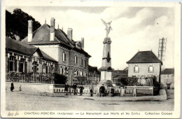 08 CHATEAUPORCIEN - Le Monument Aux Morts Et L'ecole. - Autres & Non Classés