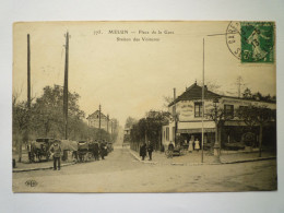 2024 - 2159  MELUN  (Seine-et-Marne)  :  Place De La Gare  -  Station Des Voitures   1913   XXX - Melun