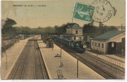 91 BRUNOY  - La Gare  (train Entrant - Brunoy