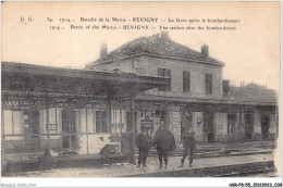 AKRP8-0745-55 - REVIGNY - Bataille De Marne - Gare Après Le Bombardement - Revigny Sur Ornain