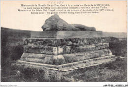 AKRP7-0681-55 - FLEURY - Monument De La Chapelle Sainte-fine élevé A La Mémoire Des Mortes De La 130e Division - Verdun