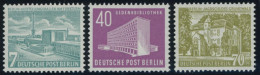 BERLIN 121-23 **, 1954, 7 - 70 Pf. Berliner Bauten, Postfrischer Prachtsatz, Mi. 130.- - Autres & Non Classés