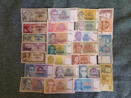 Yugoslavia Lot 24 Banknotes - Yugoslavia