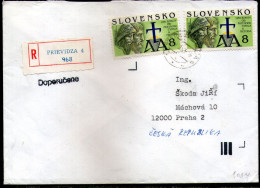 Slovakia,1993,1130 Years Since Arrival Of Cyril And Method,letter Sent To Czech Republic  ,as Scan - Lettres & Documents