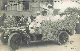 06 - Nice - 1909 - Bataille De Fleurs - Animée - Automobiles - Carte Photo - CPA - Voyagée En 1909 - Voir Scans Recto-Ve - Carnaval