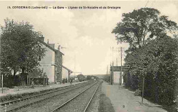 44 - Cordemais - La Gare - Lignes De St Nazaire Et De Bretagne - Animée - CPA - Voir Scans Recto-Verso - Autres & Non Classés