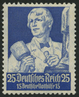 Dt. Reich 563 **, 1934, 25 Pf. Stände, Normale Zähnung, Pracht, Mi. 120.- - Neufs