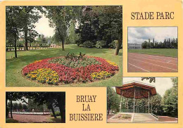 62 - Bruay La Buissière - Multivues - Stade Parc - Fleurs - Flamme Postale - CPM - Voir Scans Recto-Verso - Other & Unclassified