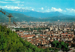 38 - Grenoble - Panorama Sur La Ville Et Téléphérique De La Bastille - Au Fond, Le Taillefer (2861 M.) - Carte Neuve - C - Grenoble