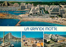 34 - La Grande Motte - Multivues - Scènes De Plage - Vue Générale Aérienne - CPM - Voir Scans Recto-Verso - Sonstige & Ohne Zuordnung