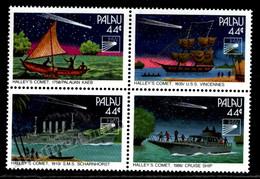 Palau 1985 Yv. 83-86, Halley's Commet, Ships & Boats - MNH - Palau